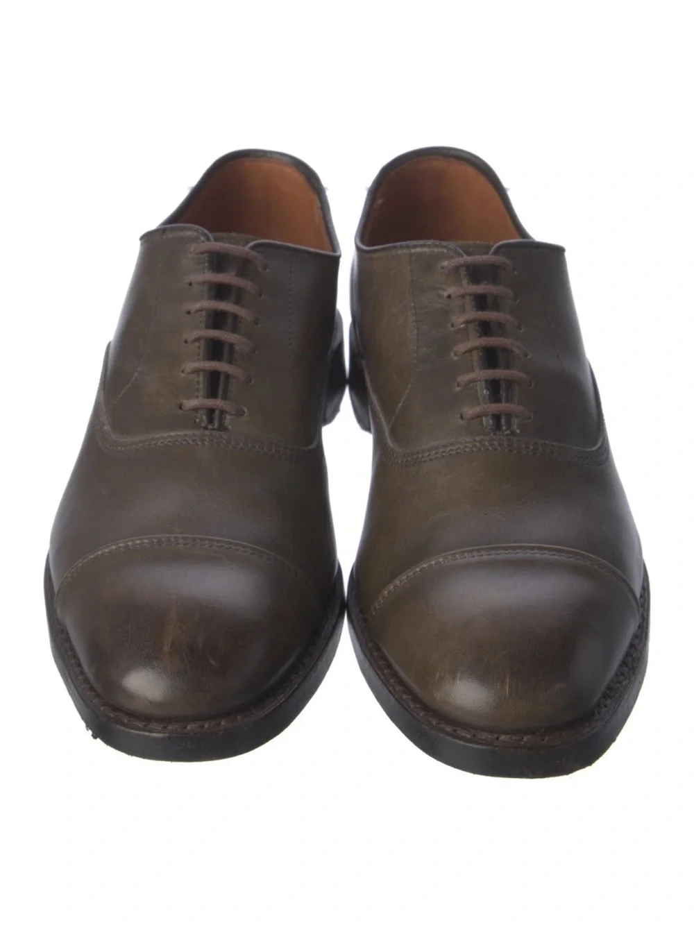 Allen Edmonds Park Avenue Men's Brown Leather Cap Toe Oxford Dress Shoes 8 A